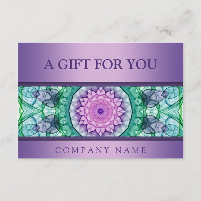 Moderne lila Wasserlilie Mandala (Vorderseite)