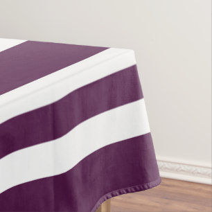 Moderne lila-weiße Streifenmuster Tischdecke