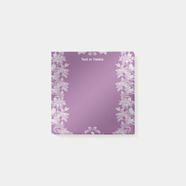 Moderne Lilac Floral Post - Anmerkungen Post-it Klebezettel (Vorderseite)