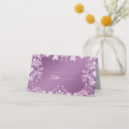 Moderne Lilac Floral Wedding Platzkarte