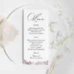 Moderne Lilac Watercolor Wildblumen Hochzeit Menükarte<br><div class="desc">Moderne Lilac Watercolor Wildblumen Hochzeitsmenü. Matching-Elemente verfügbar.</div>