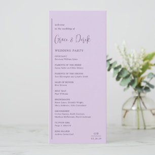 Moderne Lilalila Hochzeit Programm