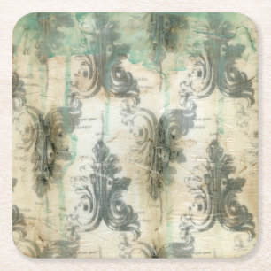 Moderne Lilie Rechteckiger Pappuntersetzer