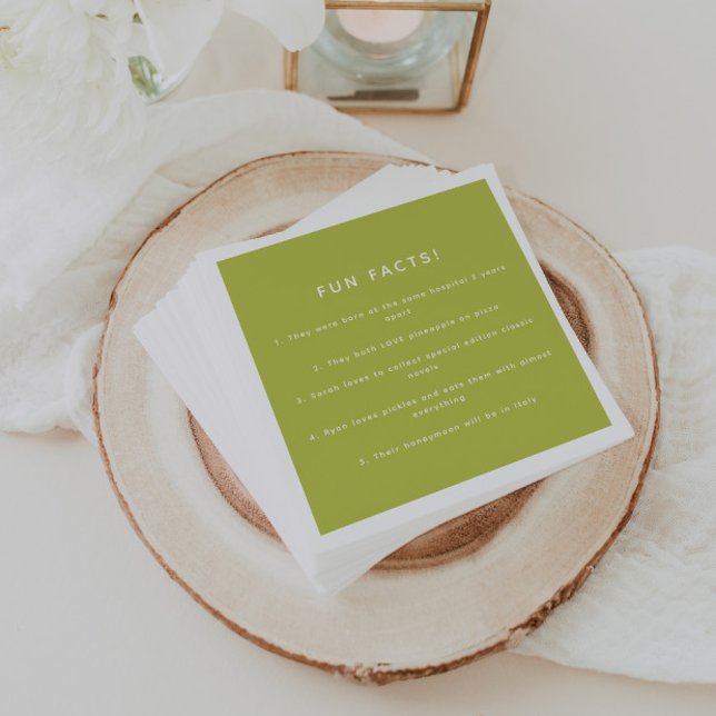 Moderne Limettengrüne Hochzeit Benutzerdefinierte  Serviette (Von Creator hochgeladen)