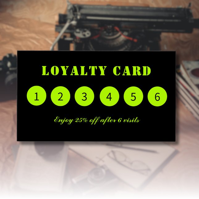 Moderne, Limone Black Loyalty Cards (Von Creator hochgeladen)