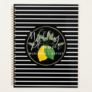 Moderne Limone Lemon-Wasserfarben-Logotrolle bei H Planer