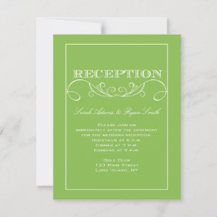 Moderne Limone Swirt Hochzeitsempfehlung Einladung