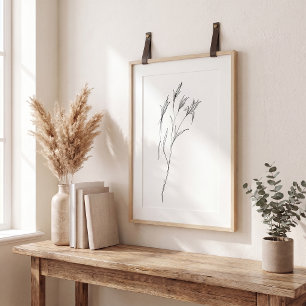 Moderne Line-Art-Blume elegante stilvolle Ästhetik Poster