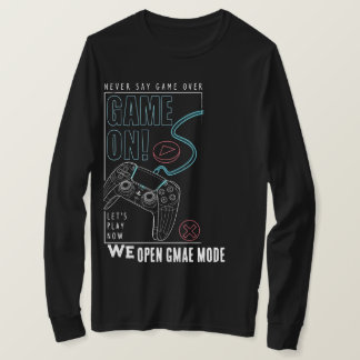 Moderne Line-Art-Gamer-Grafik-Shirt - Lass uns spi T-Shirt