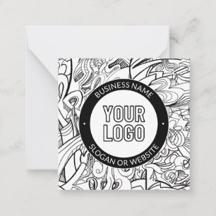 Moderne Line Artwork & Ihr Logo mit bearbeitetem T Mitteilungskarte