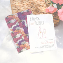 Moderne Linie Zeichne Gold Champagner Brunch & Bub