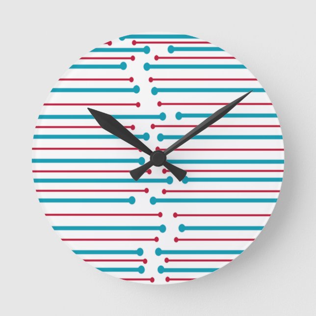 Moderne Linien des Mittelalters  Runde Wanduhr (Vorderseite)