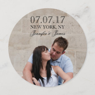 MODERNE LINIEN FOTO SAVE THE DATE KARTE
