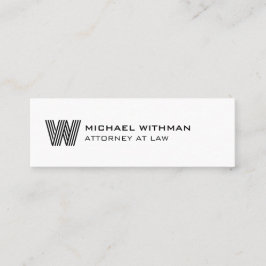 MODERNE LINIEN-MONOGRAMM-GESCHÄFTSLOGO MINI VISITENKARTE