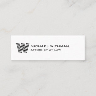 MODERNE LINIEN-MONOGRAMM-GESCHÄFTSLOGO MINI VISITENKARTE
