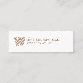 MODERNE LINIEN-MONOGRAMM-GESCHÄFTSLOGO MINI VISITENKARTE