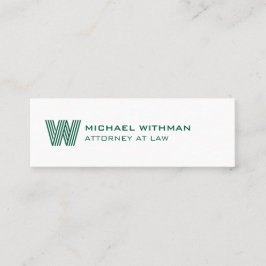 MODERNE LINIEN-MONOGRAMM-GESCHÄFTSLOGO MINI VISITENKARTE