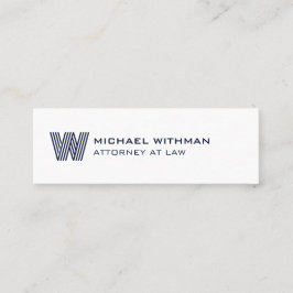 MODERNE LINIEN-MONOGRAMM-GESCHÄFTSLOGO MINI VISITENKARTE