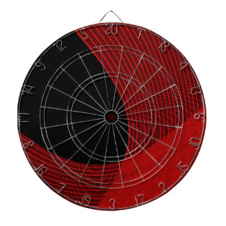 Moderne Linien rot und schwarz Dartscheibe