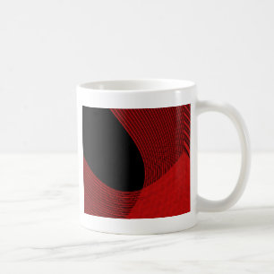 Moderne Linien rot und schwarz Kaffeetasse
