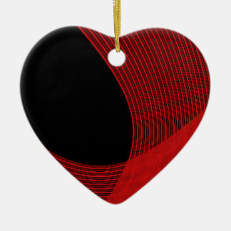 Moderne Linien rot und schwarz Keramik Ornament