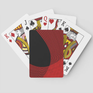 Moderne Linien rot und schwarz Spielkarten