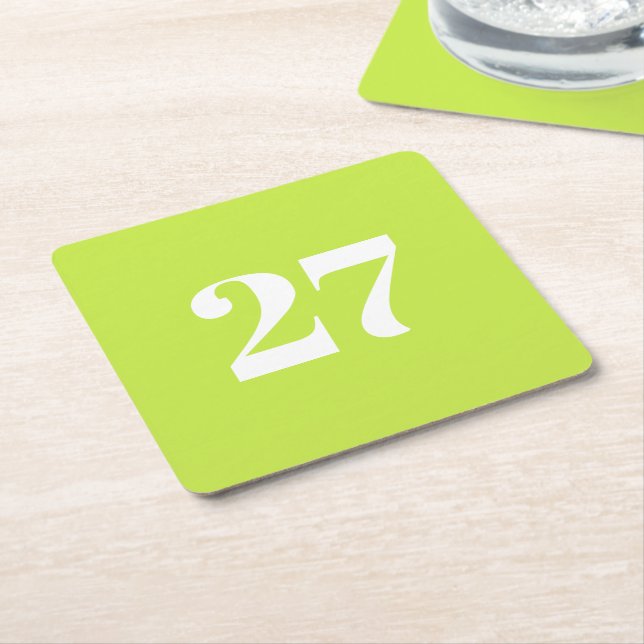 Moderne Linke Grün Geburtstag Jahr Rechteckiger Pappuntersetzer (angewinkelt)