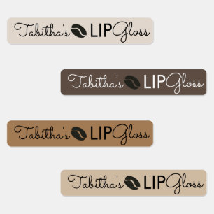 Moderne Lip Gloss Coffee Branding Verpackung Etiketten
