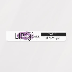 Moderne Lip Gloss Lips Branding Packaging Labels Etiketten