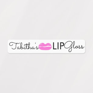 Moderne Lip Gloss Pink-Branding-Etiketten Etiketten