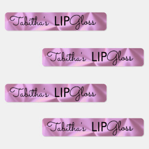 Moderne Lipgloss-Pink-Folie-Branding-Verpackung Etiketten