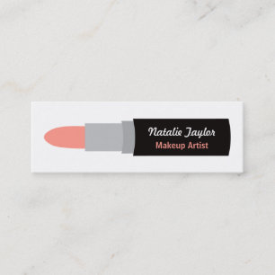 Moderne Lippenstift-Make-up-Artist-Visitenkarten Mini Visitenkarte