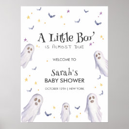 Moderne Little Boo Stars Ghost Baby Dusche Willkom Poster