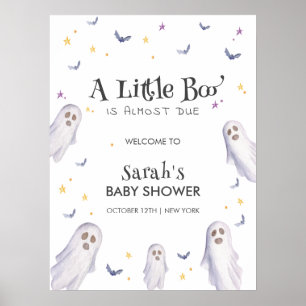 Moderne Little Boo Stars Ghost Baby Dusche Willkom Poster