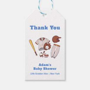 Moderne Little Slugger Baseball Sport Baby Shower  Geschenkanhänger