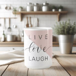 Moderne Live-Liebe lacht positives Motivation Zita Kaffeetasse<br><div class="desc">Moderne Live-Liebe lacht positives Motivation Zitat</div>