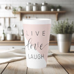 Moderne Live-Liebe lacht positives Motivation Zita Milchtasse<br><div class="desc">Moderne Live-Liebe lacht positives Motivation Zitat</div>