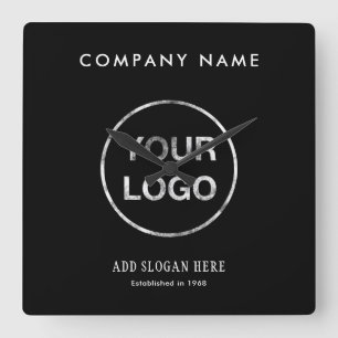 Moderne Logo-Designfirma Quadratische Wanduhr