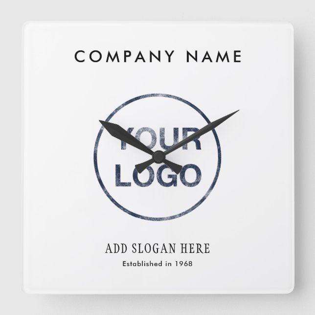 Moderne Logo-Designfirma Quadratische Wanduhr (Vorderseite)