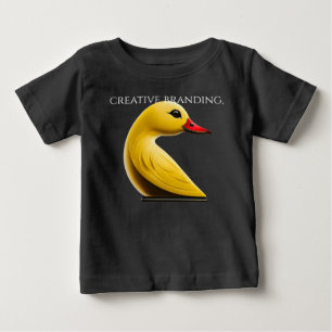 Moderne Logo-Gelbe-Enten-Lampe – Minimalistisches  Baby T-shirt