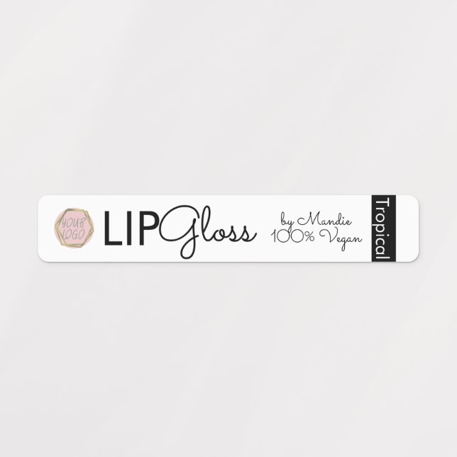 Moderne Logo-Lip-Gloss-Branding-Etiketten Etiketten (Design 1)
