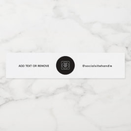 Moderne Logo-QR-Social-Media-Branding-Etikett Wasserflaschenetikett