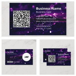 Moderne Logo-Scan-QR-Code-Website-Social-Media Visitenkarte