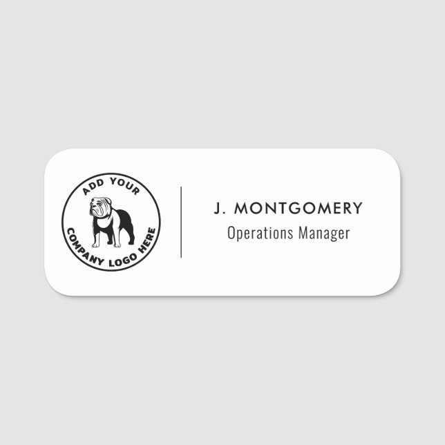 Moderne Logokombinationen Vet Tech Mitarbeiter Namensschild (Vorderseite)