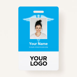 Moderne Logomitarbeiter Doctor Nurse Foto Name ID Ausweis