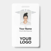 Moderne Logomitarbeiter Doctor Nurse Foto Name ID