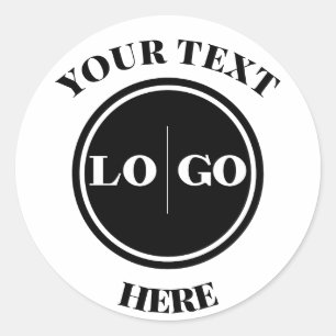 Moderne Logos und Texte Runder Aufkleber