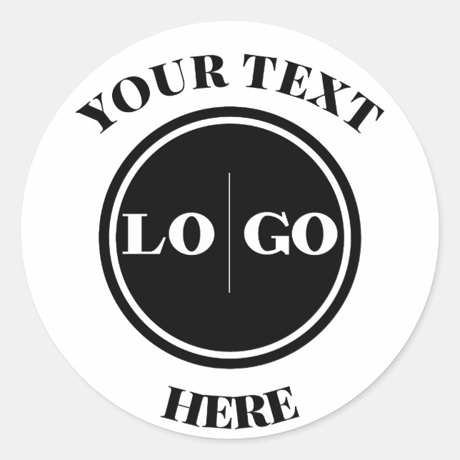 Moderne Logos und Texte Runder Aufkleber (Vorderseite)