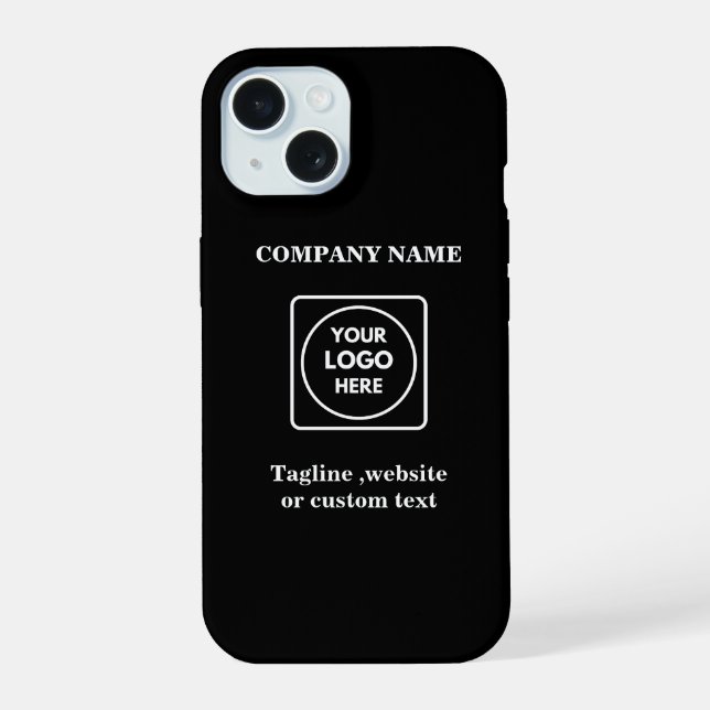 Moderne Logotext Promo editierbare Farbe iPhone-Hü iPhone 15 Hülle (Rückseite)
