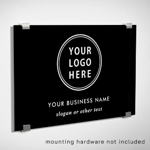Moderne Logowerbung Schwarz Acrylschild